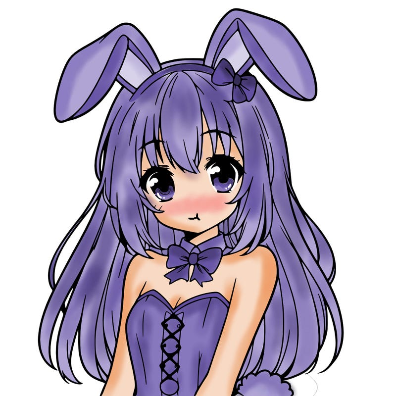 anime girl in bunny costume