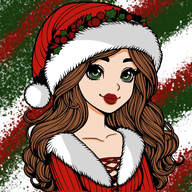 realistic christmas  girl