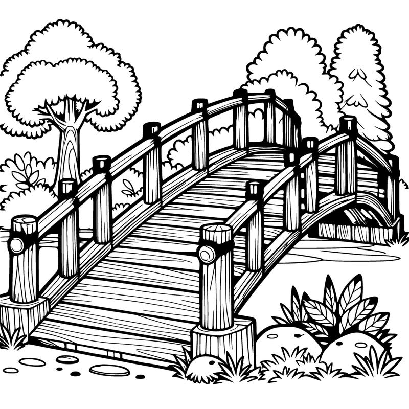 a wooden bridge