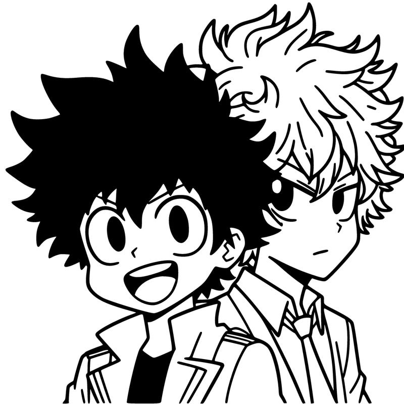 manga bakugo and deku