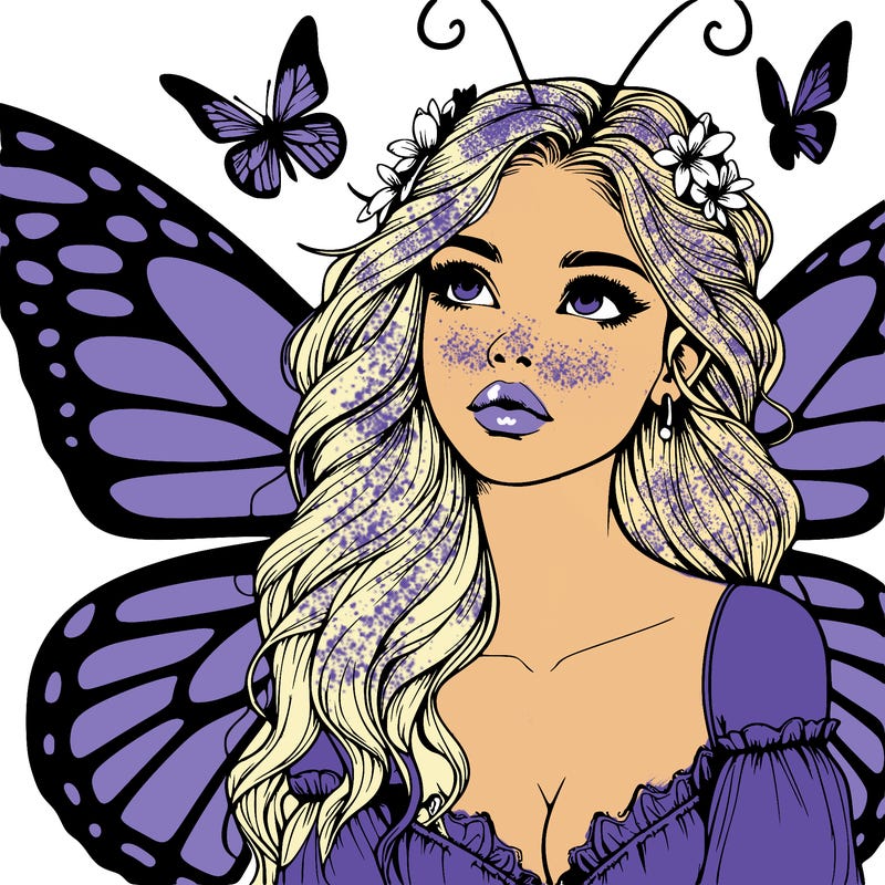 butterfly fairy realistic girl