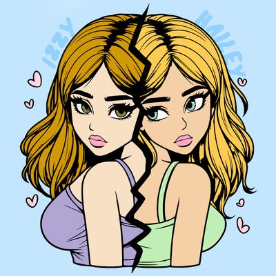 realistic girl split