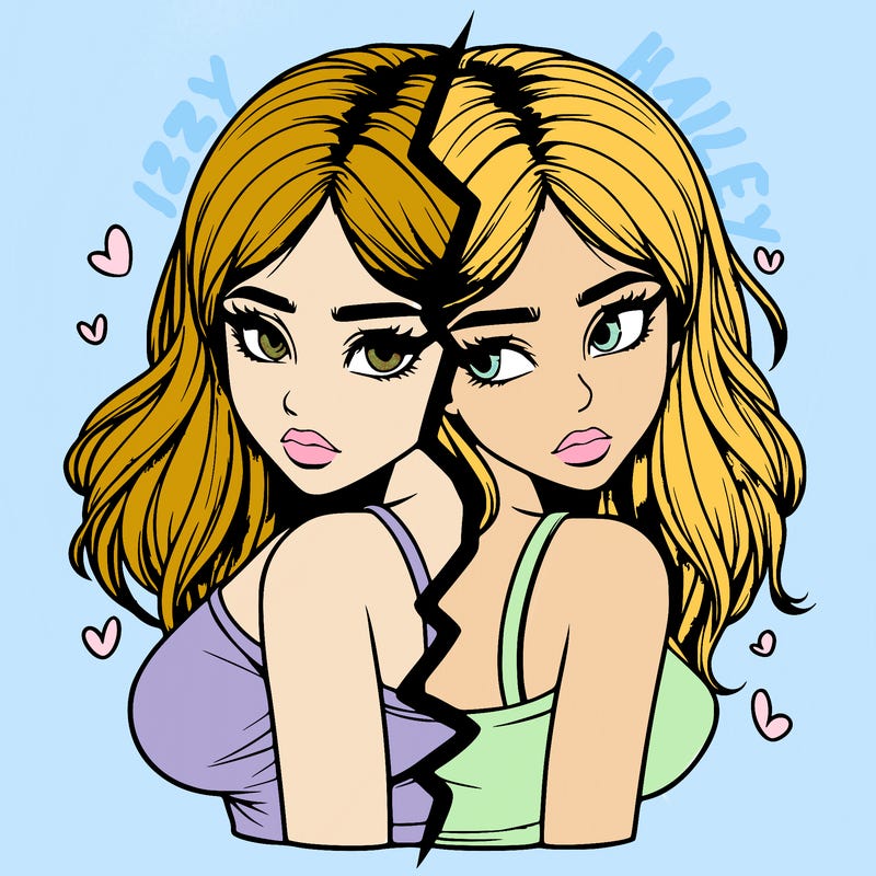 realistic girl split