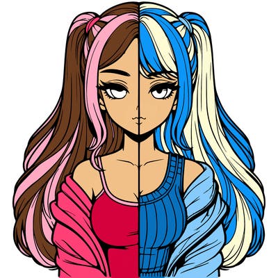 realistic girl split