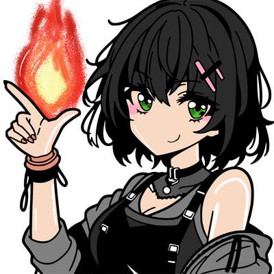 an anime girl who looks cool