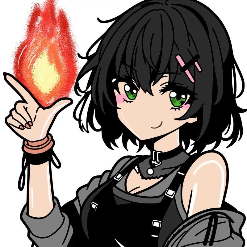 an anime girl who looks cool