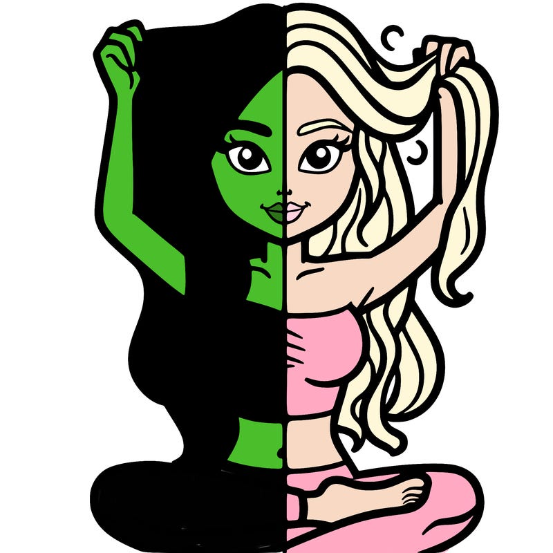 split woman