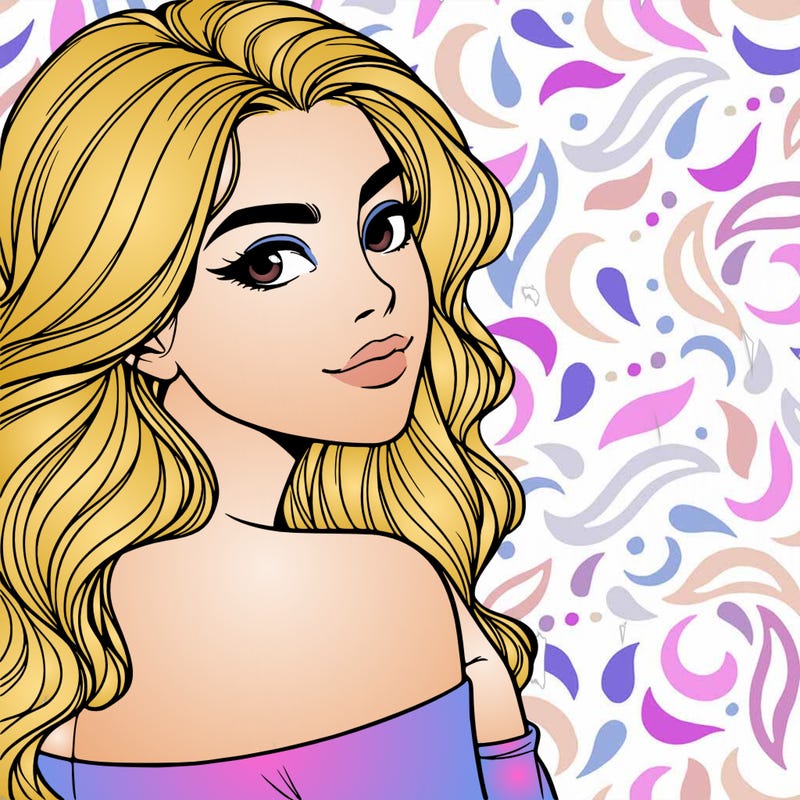 beautiful woman looking back