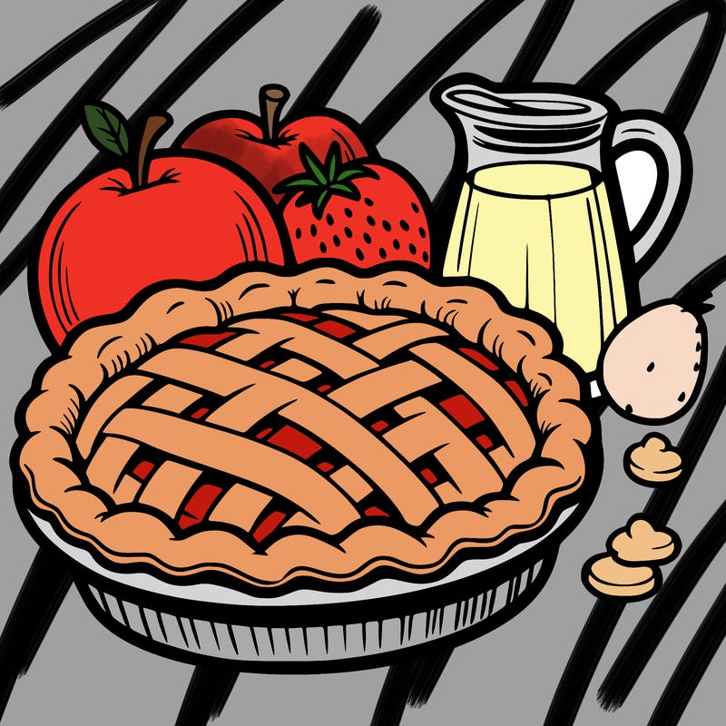 a pie of food