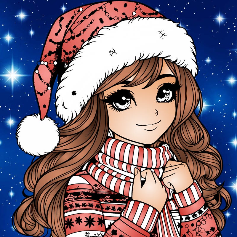 realistic christmas girl