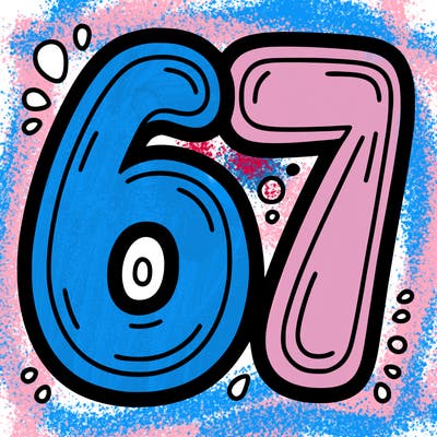 the number 67