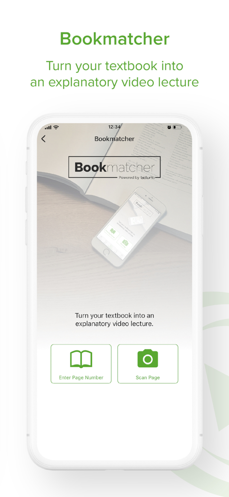 Schermata della funzione Lecturio Bookmatcher per la scansione di libri di testo medici in video-lezioni