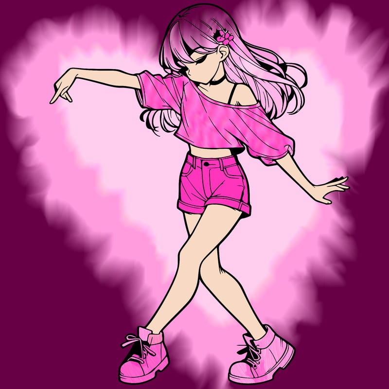 realistic girl danceing