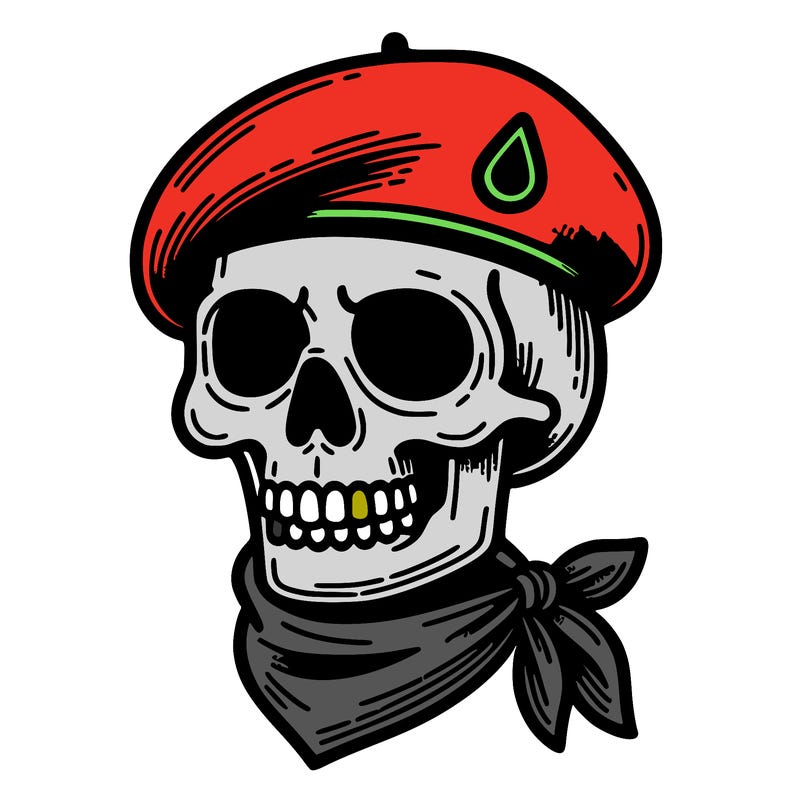 skull with beret
