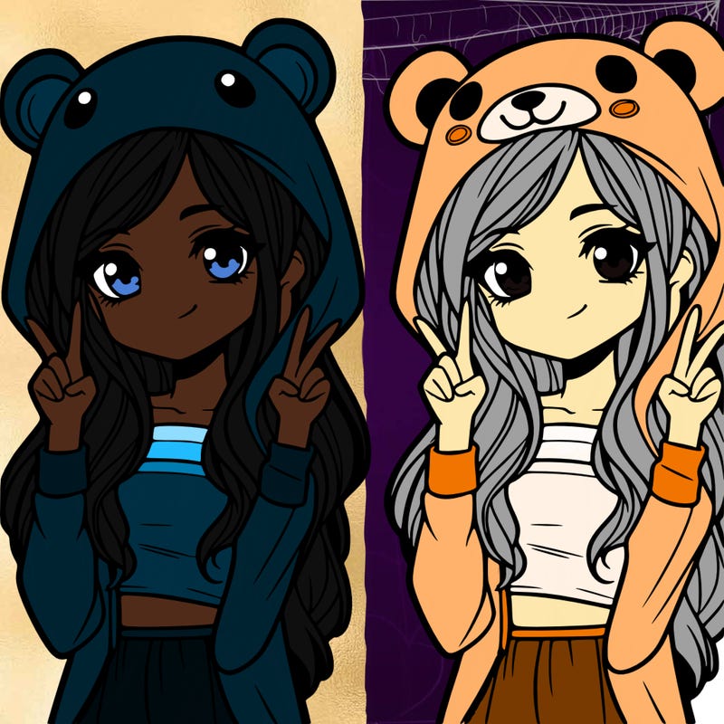 teen girl in animal costume