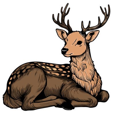 realistic deer with antlers