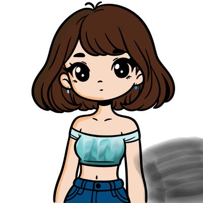 girl in a cute crop top