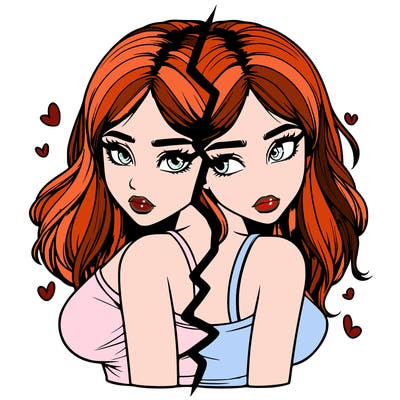 realistic girl split