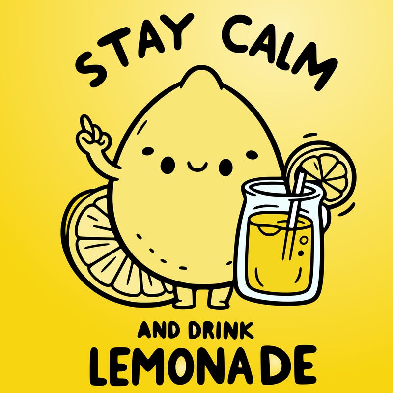stay calm and drink lemonade