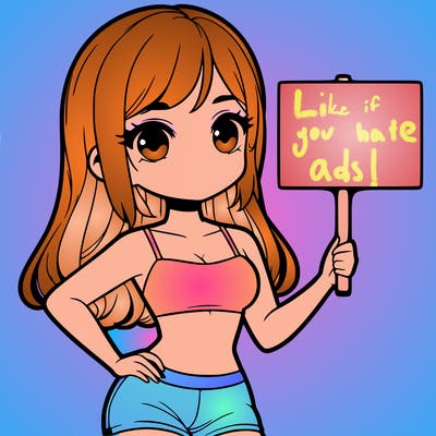 girl in a cute crop top holding a blank sign