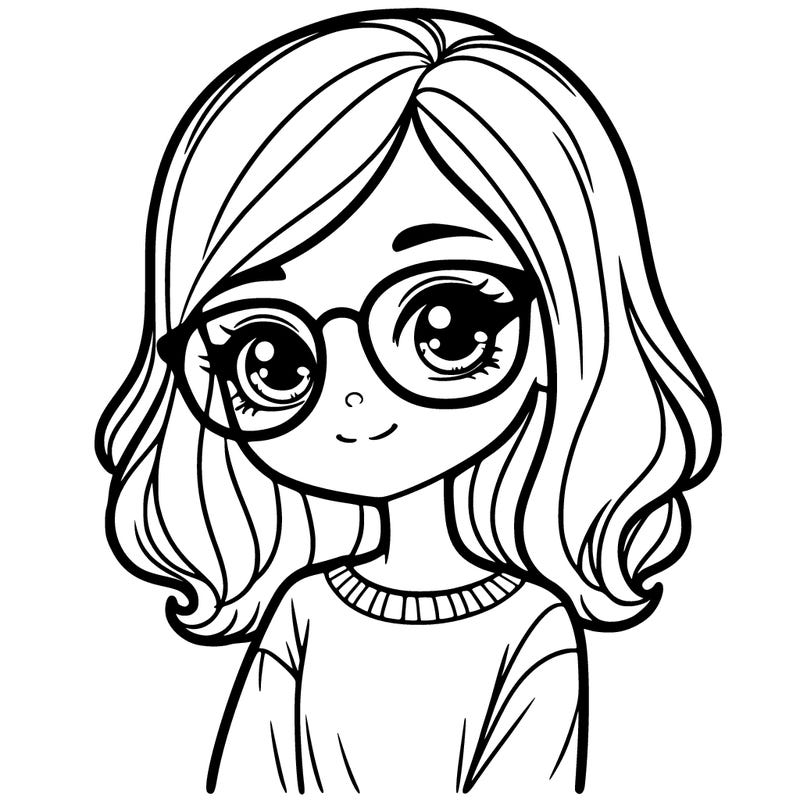 pretty girl with glasses