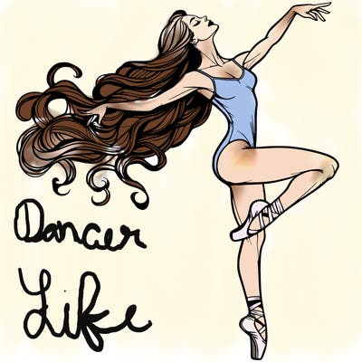 realistic woman dancer