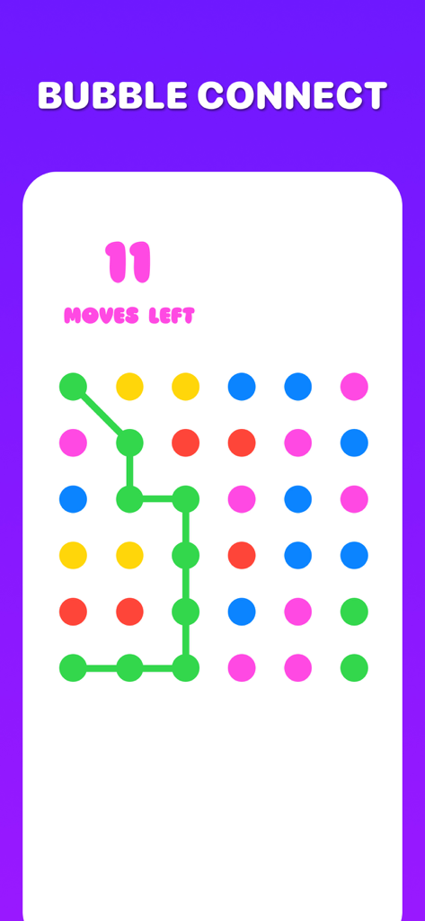 Playbite - Mobile Arcade - A colorful puzzle game called Bubble Connect inside the Playbite arcade app