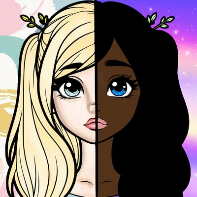 realistic girl split