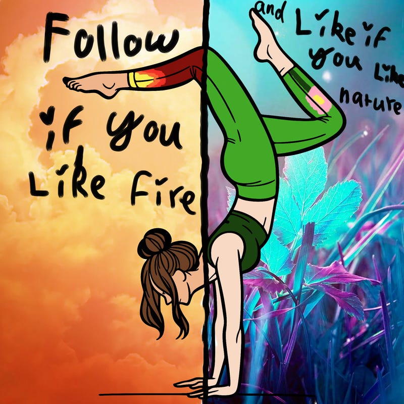 a woman doing a handstand