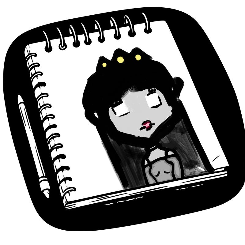 a blank sketch pad
