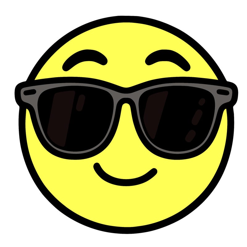 emoji with sunglasses