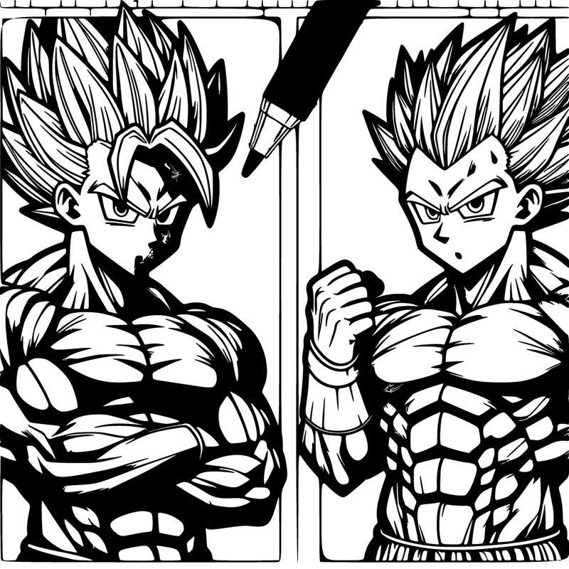 goku ssj y vegeta ssj
