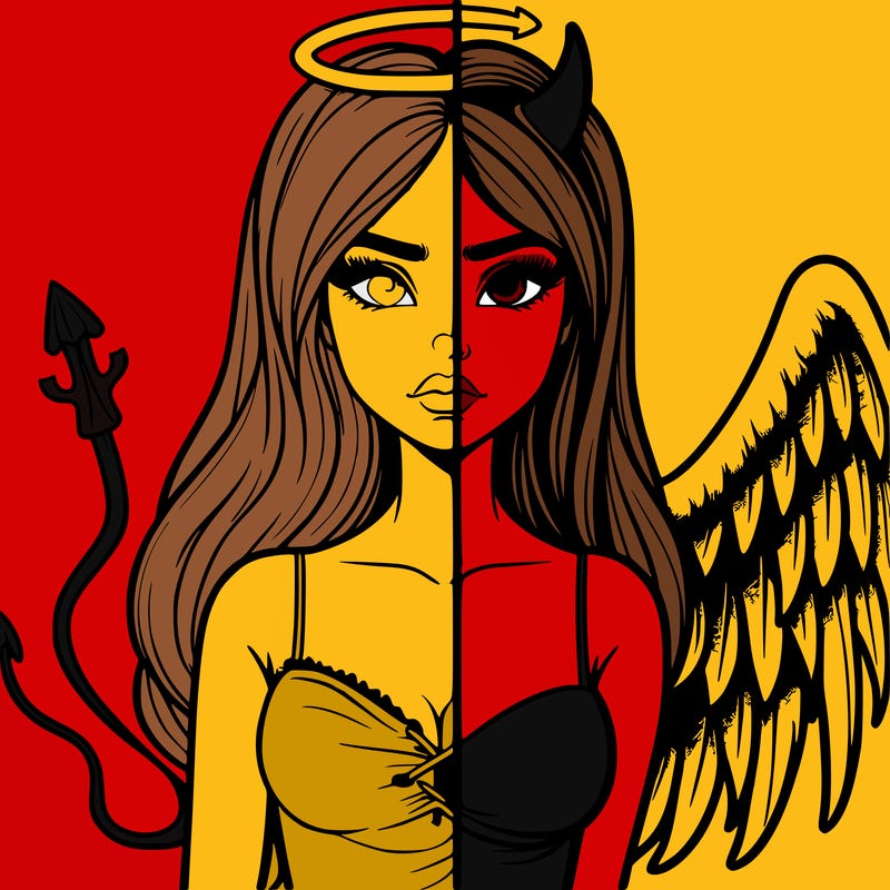 devil vs angel realistic girl
