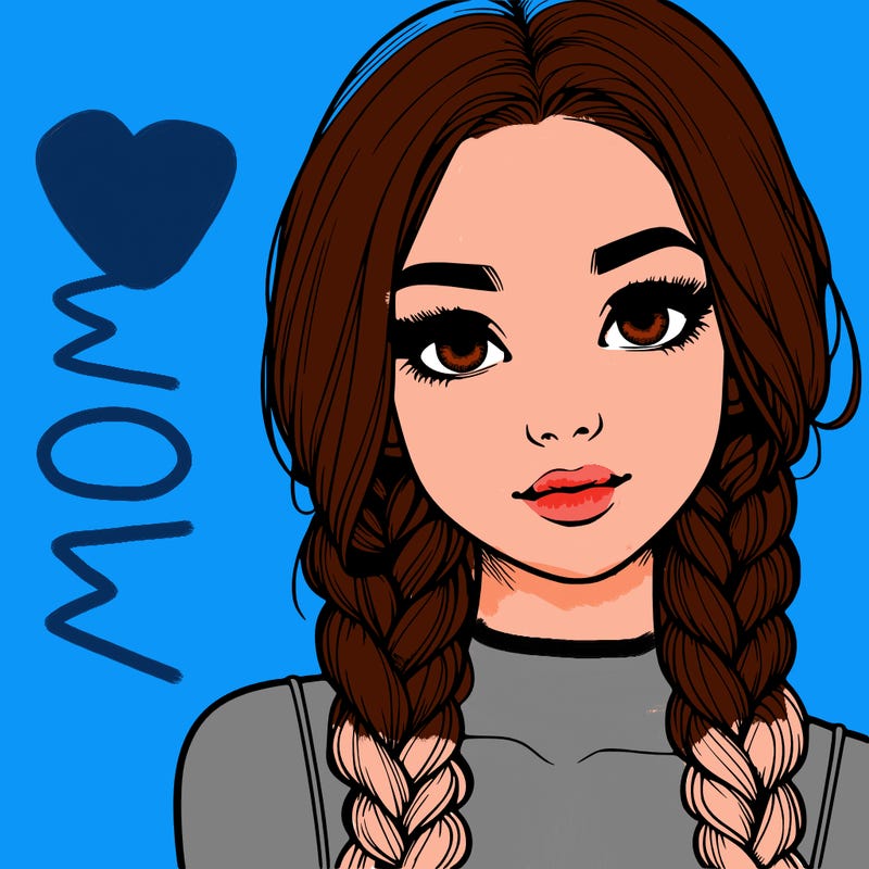 realistic girl with braids