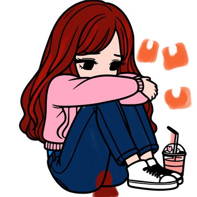 a girl  after a breakup