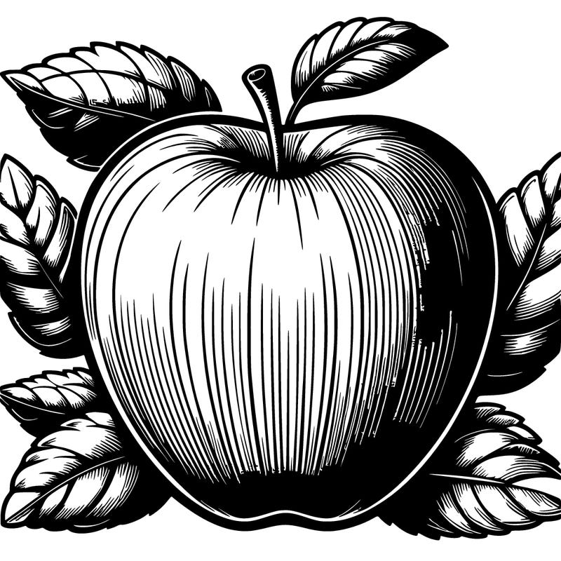 realistic, apple logo