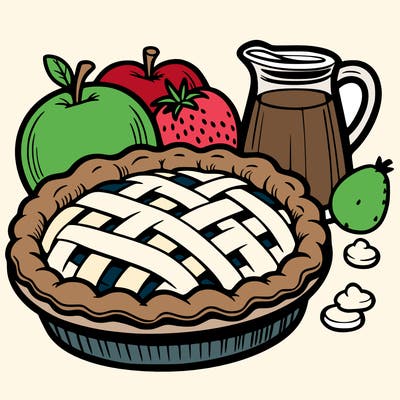 a pie of food