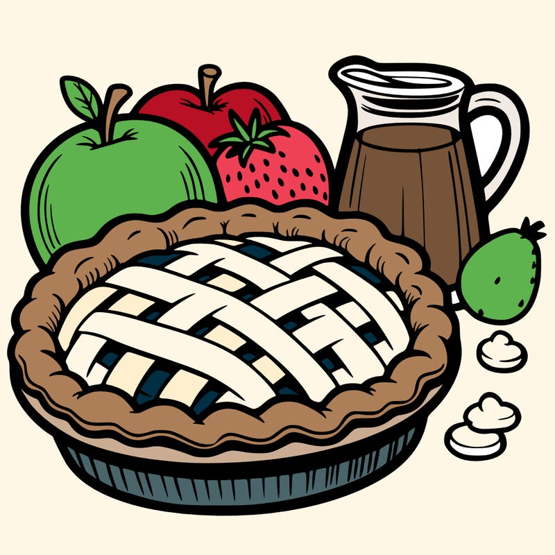 a pie of food
