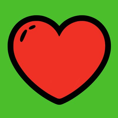 a blank heart