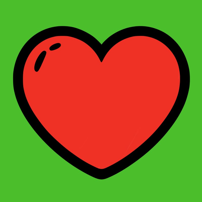 a blank heart