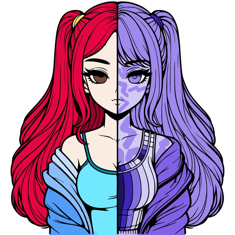 realistic girl split