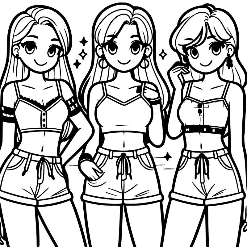 teens wearing crop top and shorts