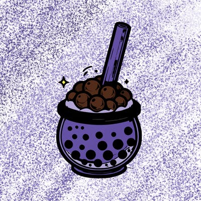 realistic popping boba