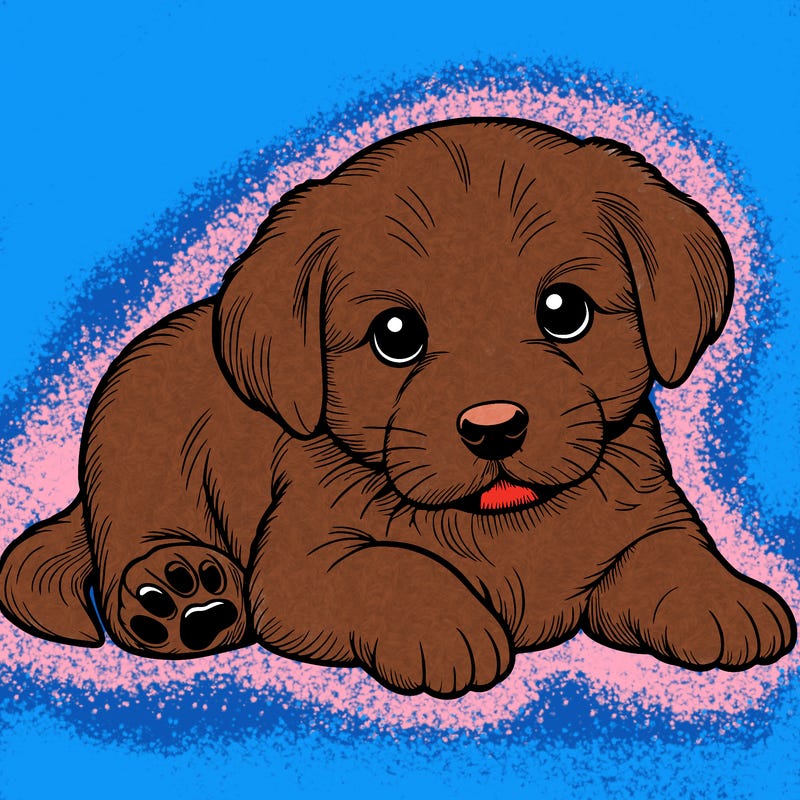 a cute realistic puppy