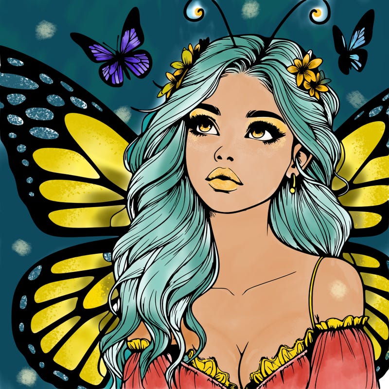butterfly fairy realistic girl