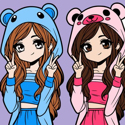 teen girl in animal costume