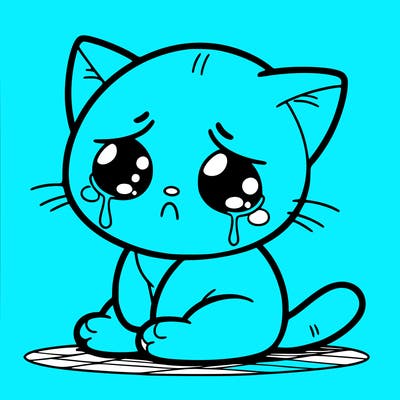 sad cat