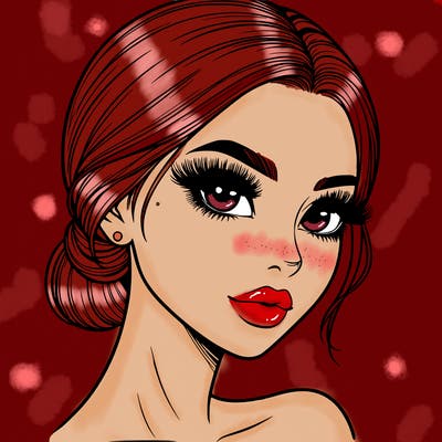 realistic girl with lashes