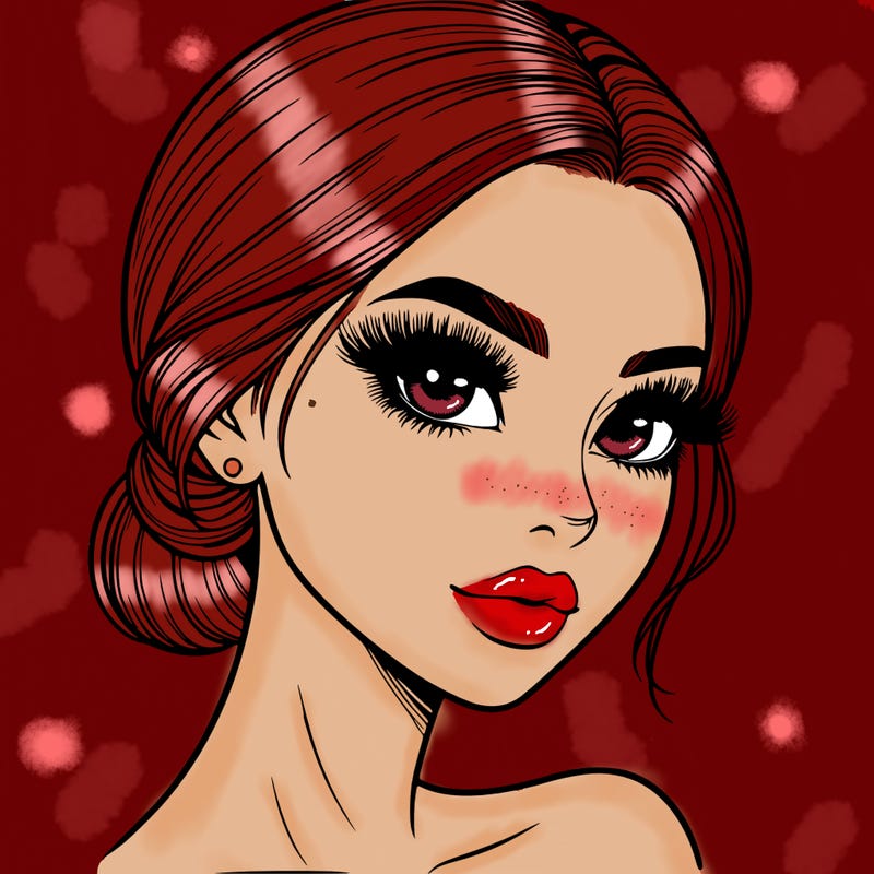 realistic girl with lashes