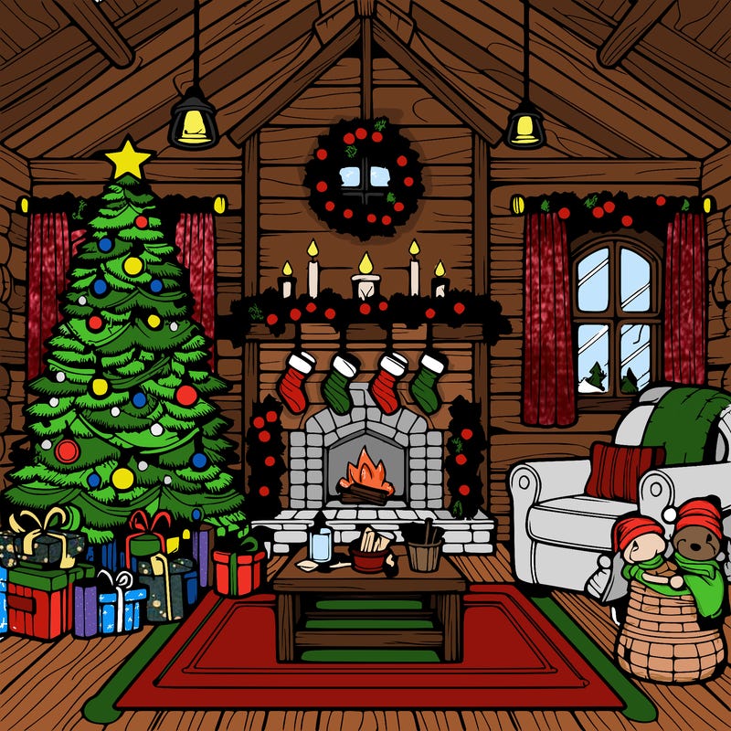 christmas house interior